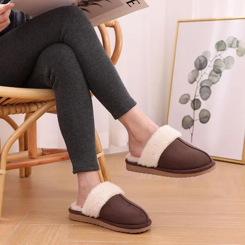 Miniatura 6 de Litfun Pantuflas mullidas de espuma viscoelástica para mujer, zapatos de invierno para interiores y exteriores
