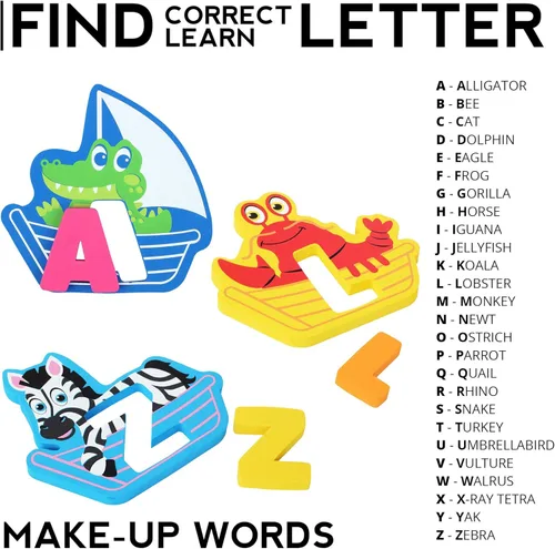 Juguetes de letras del alfabeto de espuma de baño, letras ABC no tóxicas para bañera para niños pequeños, rompecabezas educativos de animales