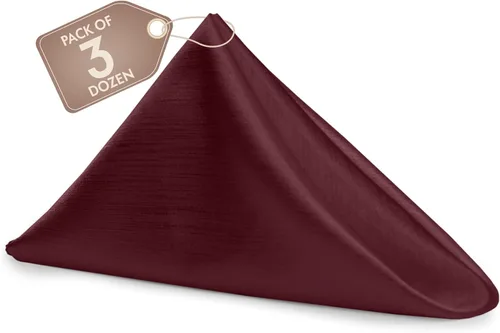 Miniatura 100 de Ultimate Textile -1 docena de servilletas reversibles Shantung Satin - Majestic - Servilletas de tela Majestic de 17 x 17 pulgadas, color marrón
