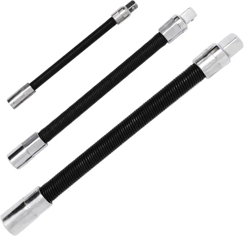 Miniatura 10 de Extensión de Dado Flexible de 3/8", Extensión de Llave Flexible Mango Conductor de Dado 2 Piezas (8 Pulgadas, 12 Pulgadas)