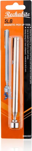 Miniatura 10 de Juego de herramientas de recogida magnética flexible de 2 piezas, 5 libras, recogida de extensión flexible de resorte de 23.6 pulgadas, con diseño