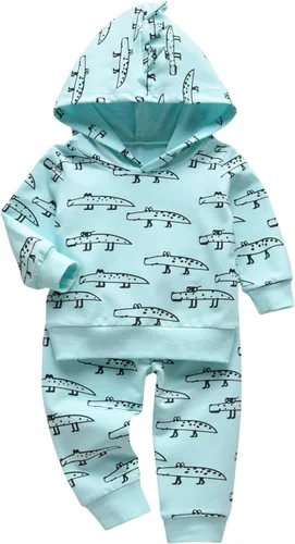 Miniatura 2 de Conjunto de sudadera con capucha y pantalones, de manga larga, con varios diseños, para bebé o niño