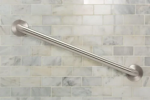 Miniatura 4 de Moen Home Care Seguridad para Baño - Barra de agarre de 24 pulgadas de acero inoxidable para discapacitados para bañera y ducha, mango de servicio