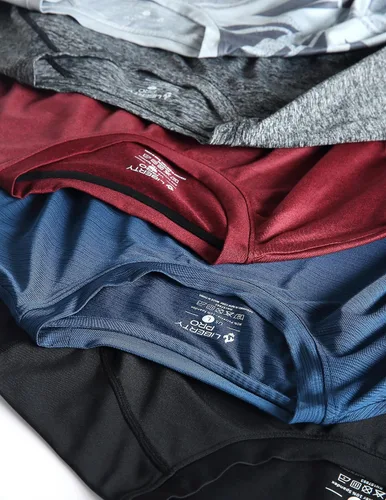Miniatura 8 de Paquete de 5 camisetas de manga corta, con cuello redondo y de secado rápido para hombre, camisetas deportivas para correr, entrenar o ir al gimnasio