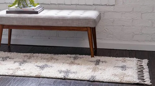 Miniatura 3 de Unique Loom Hygge Shag Collection - Alfombra moderna de inspiración marroquí, diseño geométrico, felpa y acogedora