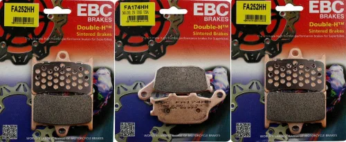 Miniatura 2 de EBC HH - Juego de pastillas de freno delanteras y traseras, compatible con Yamaha FZ-07, FZ-09_FA252HH FA174HH