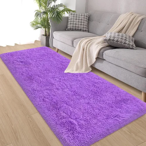Miniatura 70 de Alfombras verdes para dormitorio de niños: alfombra de pasillo lavable de 2x6, alfombras pequeñas antideslizantes, esponjosas, suaves, peludas