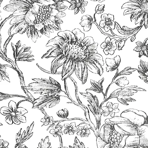 Cohoo Home Papel tapiz floral en blanco y negro, papel de contacto para armarios y cajones, papel de contacto floral de girasol, autoadhesivo,
