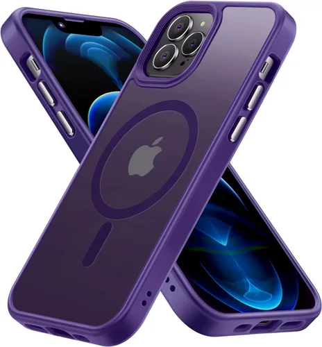 Miniatura 36 de Funda magnética diseñada para iPhone 11 Pro Max, [probada en caídas de grado militar] [compatible con MagSafe] Funda protectora delgada translúcida