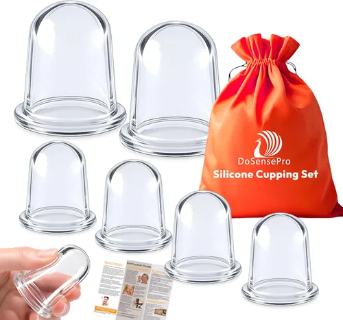 Juego de tazas de masaje para terapia de ventosas, kit de ventosas de acupuntura para terapia de masaje, juego de ventosas de silicona para