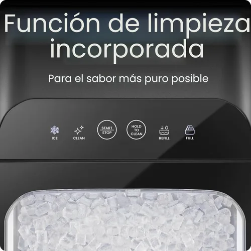 Miniatura 6 de Iceman - Máquina compacta de hielo en forma de guijarro, máquina de hielo en pepitas para encimera que produce hielo masticable en 8 minutos