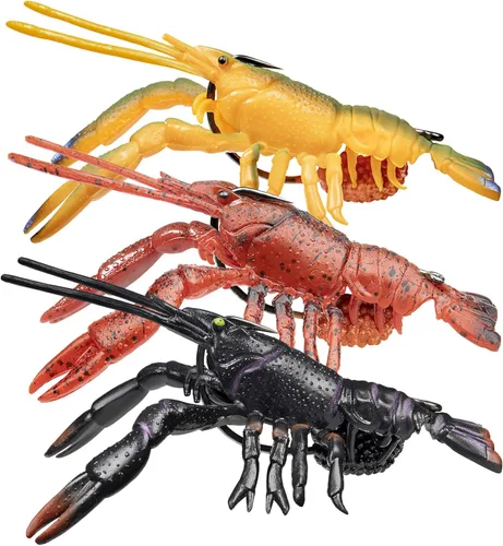 Miniatura 12 de TRUSCEND Duramax TPE Soft Fishing Lures with BKK Hooks, Shrimp & Crayfish Pro Fishing Baits, Curly & Paddle Tail Lure for Trembly Sinking &