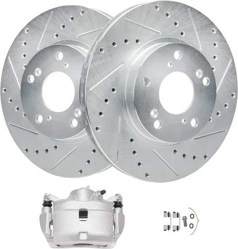 Miniatura 30 de Detroit Axle - Kit de freno delantero para Mercedes-Benz C350e GLC300 2016-2018, E300 2017, E350 2020-2022, frenos de disco perforados y ranurados