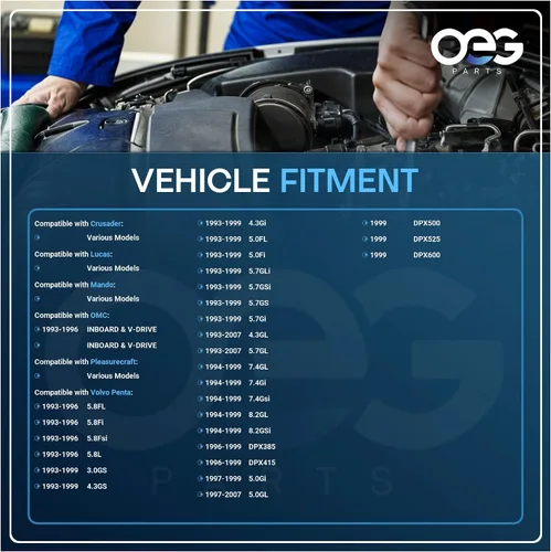 Miniatura 4 de OEG parte el nuevo alternador SAEJ1171 65A compatible con Volvo Penta 1993-2007 OMC Crusader Mando Lucas 3854182 3856600 3857561 3860171 AC165618