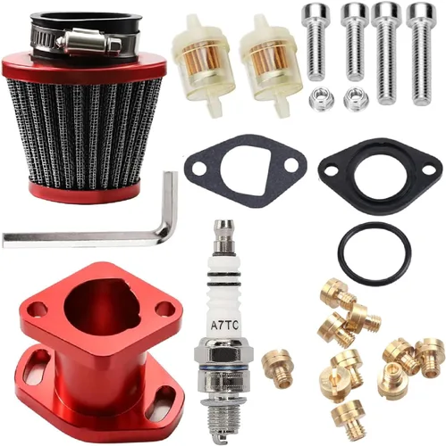 Miniatura 6 de Carburador VM22 VM22 212CC 196cc CT200U KT196 Moto Mini Bike Race Go Kart 6.5HP Baja Warrior Heat MB165 MB200 Mini Bike Go Kart Kit de filtro
