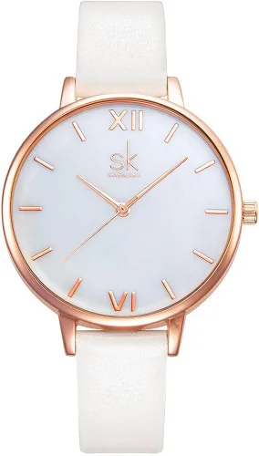 SHENGKE Creative Simplicity Women Watch Genuine Leather Elegant Women Watches Ladies Business Wristwatch
