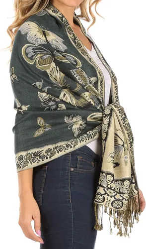 Miniatura 4 de Sakkas Liua - Mantónbufanda de pashmina multicolor con diseño largo y ancho
