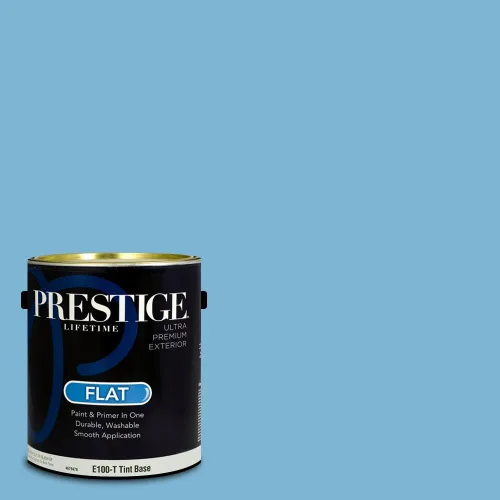 Miniatura 50 de Prestige Paints. - Base y pintura para exteriores en un solo galón, 1 galón. plano, comparable con Sherwin Williams Topsail. SW6799-PCM