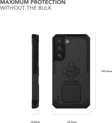 Miniatura 7 de Rokform - Funda para Galaxy S22, serie resistente, funda magnética con bloqueo giratorio, armadura probada contra caídas (negro)