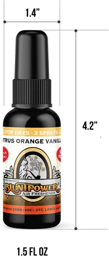Miniatura 3 de BluntPower (naranja cítrico, 1 unidad) Ambientador concentrado – Ambientador a base de aceite premium en aerosol para el hogar y el coche – Spray