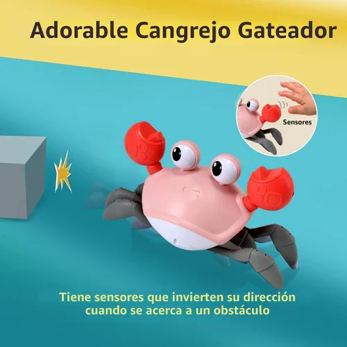 Miniatura 2 de control future Juguetes para bebés niñas para tiempo boca abajo: Cangrejo que gatea rosa bebés Montessori juguete de aprendizaje 36 meses 3 años