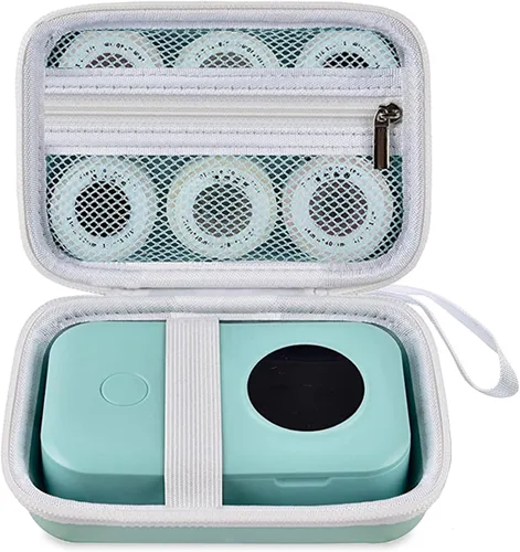 Miniatura 11 de Estuche para etiquetadora TUGUAI compatible con Phomemo D30 JADENS D110 NiiMbot D11 SUPVAN E10, organizador para etiquetadoras y cinta adhesiva