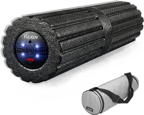 Vulken Rodillo de espuma vibratoria extra largo de 17 pulgadas, 4 velocidades 3800 rpm, rodillo de espuma eléctrica de alta intensidad de carga