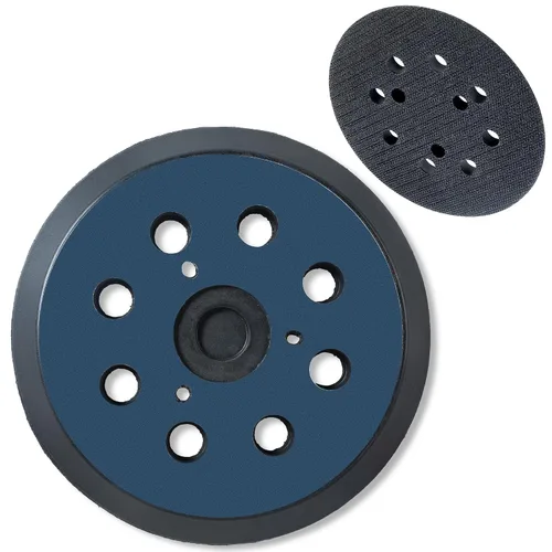 S SATC Almohadillas de repuesto de 5 pulgadas con 8 agujeros de gancho y bucle para lijadoras orbitales DEWALT/Makita (paquete de 2, negro, óxido de