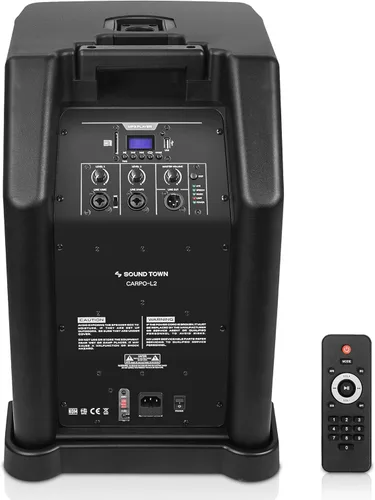Miniatura 3 de Sound Town Sistema portátil PA/DJ de columna de matriz de línea con subwoofer alimentado de 12 pulgadas, TWS Bluetooth, DSP, bolsa de transporte
