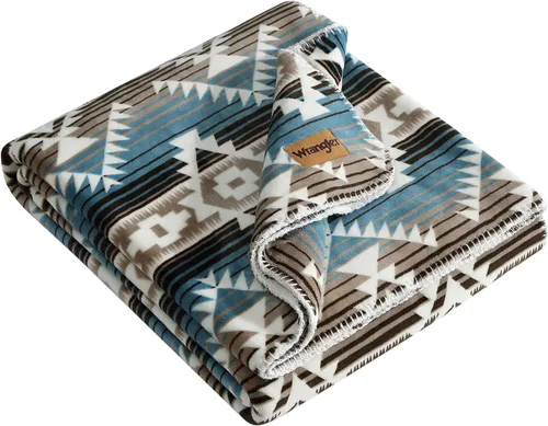 Miniatura 24 de Wrangler - Manta, ropa de cama de felpa suave, decoración occidental para la cama o el sofá (Colt naranja brillante, 50 x 60 pulgadas)
