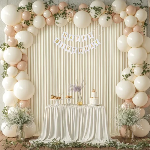 Miniatura 33 de Paneles de cortinas de fondo negras de 10 pies x 10 pies para fiestas, fiestas de cumpleaños, sin arrugas, cortinas de telón de fondo de tela