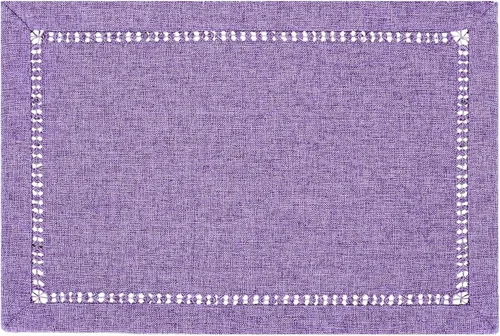 Miniatura 4 de Grelucgo Servilletas rústicas de granja sólidas con vainica, color lavanda lila y morado claro (12 x 12 pulgadas (juego de 4)