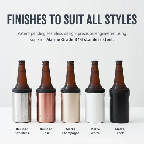 Miniatura 5 de Huski Enfriador de cerveza 2.0 Nuevo Soporte para latas y botellas Acero inoxidable de grado marino con triple aislamiento Abridor 3 en 1