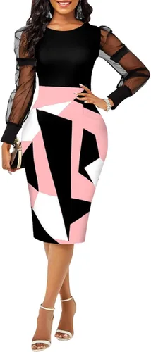 Miniatura 6 de IbuduSexy Women 2024 Summer Casual Bodycon Dresses Elegant Plus Size Midi Work Dresses