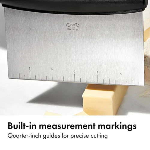 Miniatura 4 de OXO Good Grips Stainless Steel Multi-Purpose Scraper & Chopper, Dough Cutter for Pizza, Bread and Cookie Dough, Multi-Purpose Vegetable Chopper