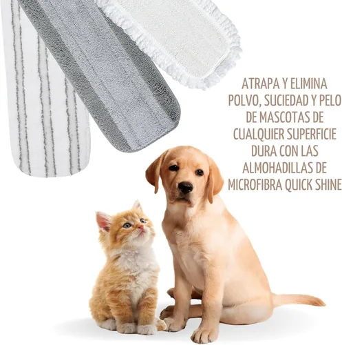Miniatura 13 de Quick Shine Ultimate Gold Spray Mop Kit Kit todo en uno de 11 piezas con accesorios intercambiables Limpiador de piso incluido No necesita