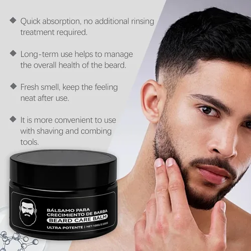 Miniatura 2 de Estimulante para Barba, Apolo Cosmetics Para Barba, Ultra Potente Bálsamo de Crecimiento, New De Barba, Estimulante Barba Hidrata y Fortalece