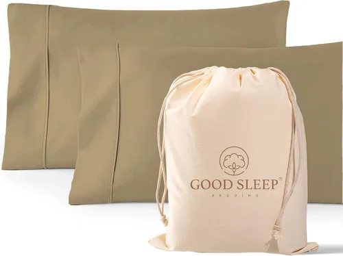 Miniatura 19 de Juego de 4 fundas de almohada estándar de 1000 hilos, 100% algodón egipcio, con algodón de fibra larga y tejido satinado, suaves y sedosas, como