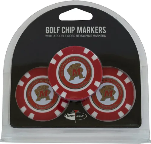 Miniatura 22 de Team Golf NCAA - Marcadores para pelotas de golf tamaño de ficha de póquer con marcadores de doble cara esmaltados más pequeños