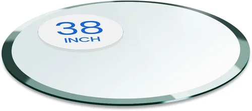 Miniatura 33 de Dulles Glass Superficie de Mesa de Vidrio Redonda de 12 Pulgadas - Templado - Superficie de Vidrio de 3/8 Pulgadas de Grosor, Pulido Plano Seguro