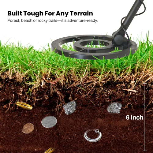 Miniatura 26 de Detector de metales Bounty Hunter TK4 Tracker IV con bobina impermeable de 8 pulgadas y localizador de metales, manual, negro y bolsa de transporte