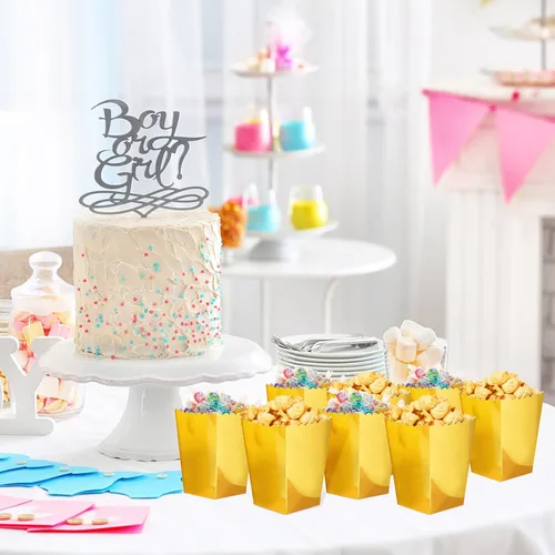 Miniatura 7 de Meanplan Cajas de palomitas de maíz, mini soporte de papel para palomitas de maíz, contenedor de cartón para aperitivos, bolsas desechables