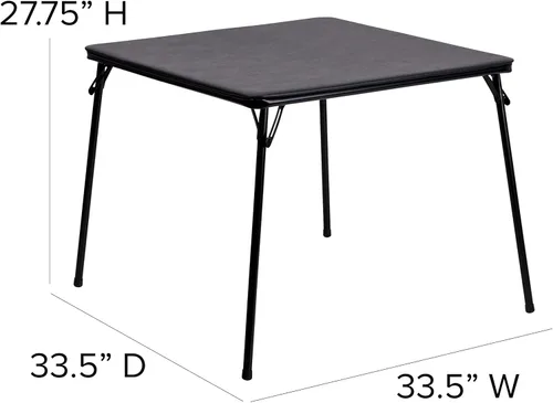 Miniatura 4 de Flash Furniture - Juego de mesa y sillas plegables negras de 5 piezas para jugar cartas Negro