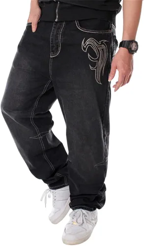 Miniatura 3 de BUYDUAL Men's Baggy Jeans Y2k Loose Fit 90s Hip Hop Vintage Baggy Fit Denim Pants Fashion Dance Skater Skateboard Pants