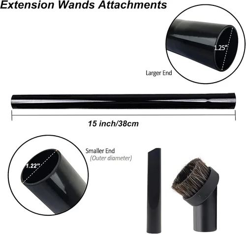 Miniatura 2 de ANBOO Varitas de extensión de 1.260 in de 1 1/4 pulgadas para accesorios de aspiradora de tienda, accesorios de aspiradora de 1.25 pulgadas, tubo