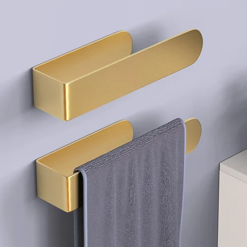Miniatura 9 de HUFEEOH Paquete de 2 soportes adhesivos para toallas de mano, soporte adhesivo para toallas montado en la pared, soporte de toalla de cocina