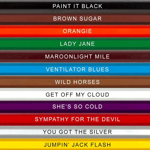 Miniatura 2 de Lápices de colores inspirados en los tonos rodantes, 12 juegos de lápices de colorear con referencias de grupo de música con estampado de lámina