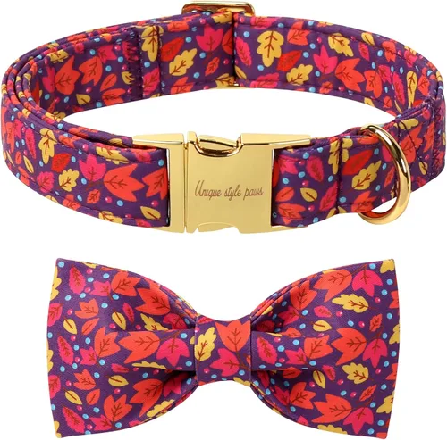 Miniatura 8 de Unique style paws Collar de perro para el día de San Valentín con lazo de flores, collar de cachorro de corazón azul, el mejor regalo para niños