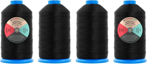 Miniatura 305 de Mandala Crafts - Hilo de nailon para coser cuero, tapicería, mezclilla y para trenzar el pelo; resistente, 1500 yardas, tamaño 69 T70 Marrón