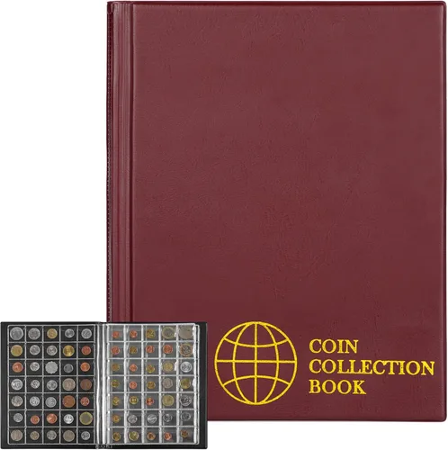 Miniatura 16 de Álbumes de 420 bolsillos - Libro verde de bolsillos de 28x29 mm/1.1x1.1 pulgadas, 10 páginas, soporte de colección tamaño carta, libro